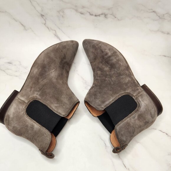 Madewell Nico Boots Grey Suede Ankle Booties Western Women's 9.5 - Picture 6 of 10